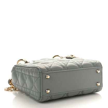 Christian Dior Lambskin Cannage Mini Lady Dior Grey 4 of 9