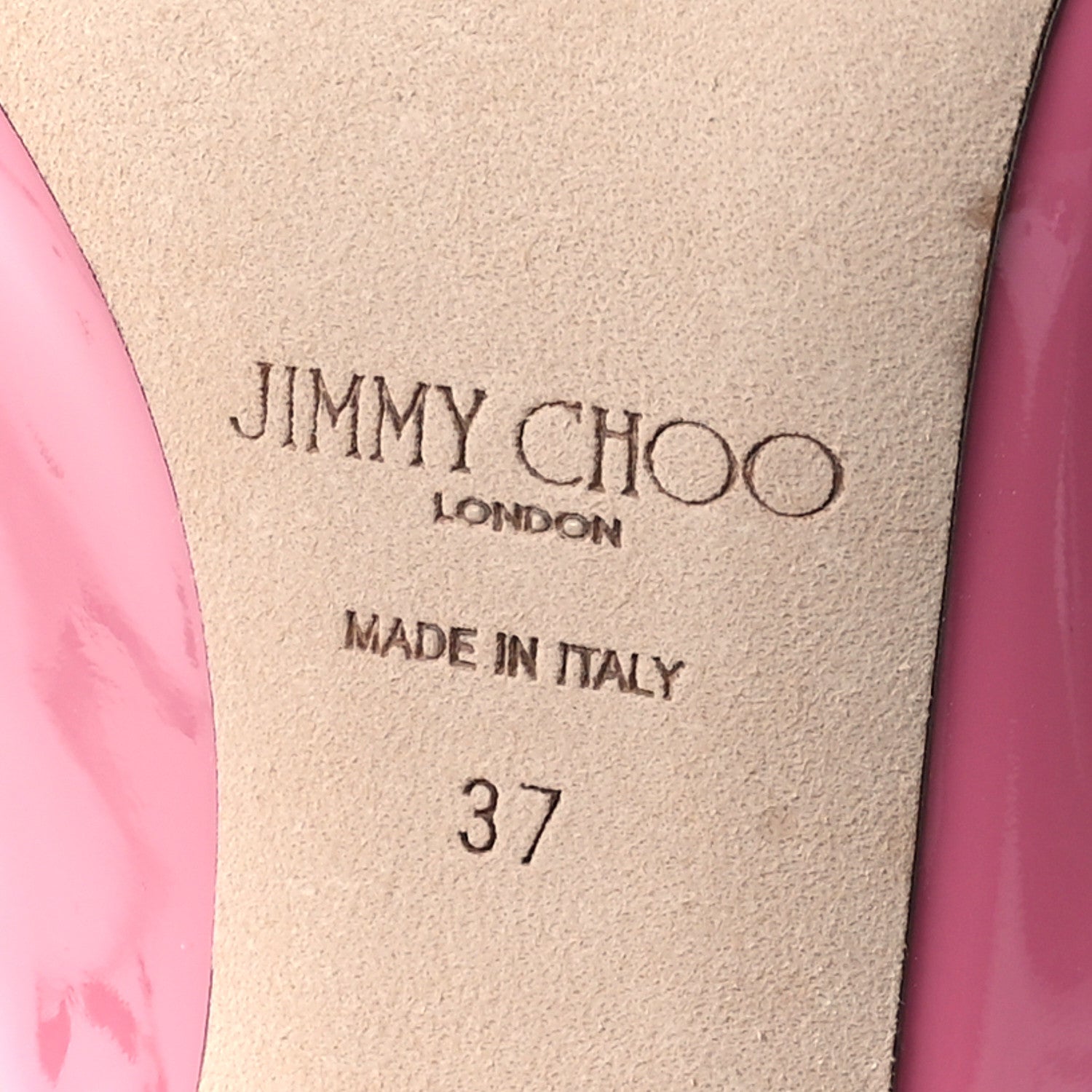 Jimmy Choo Patent Crystal Bing 100 Pumps 37 Candy Pink 7 of 7