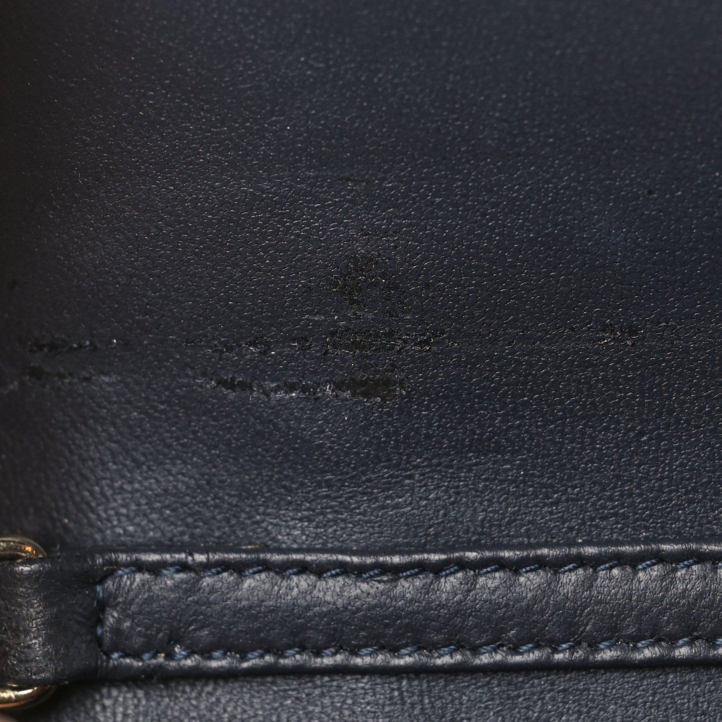 Metallic Patent Micro-Cannage Diorama Wallet on Chain Pouch Gold