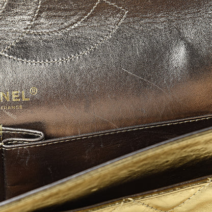 Chanel Metallic Aged Calfskin Quilted 2.55 Reissue 228 Flap Gold 9 of 16
