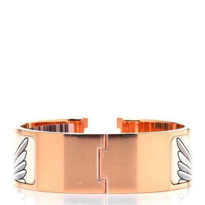 Hermes Enamel Pegase Pop Wide Clic Clac H Bracelet L Sable Soie 3 of 5
