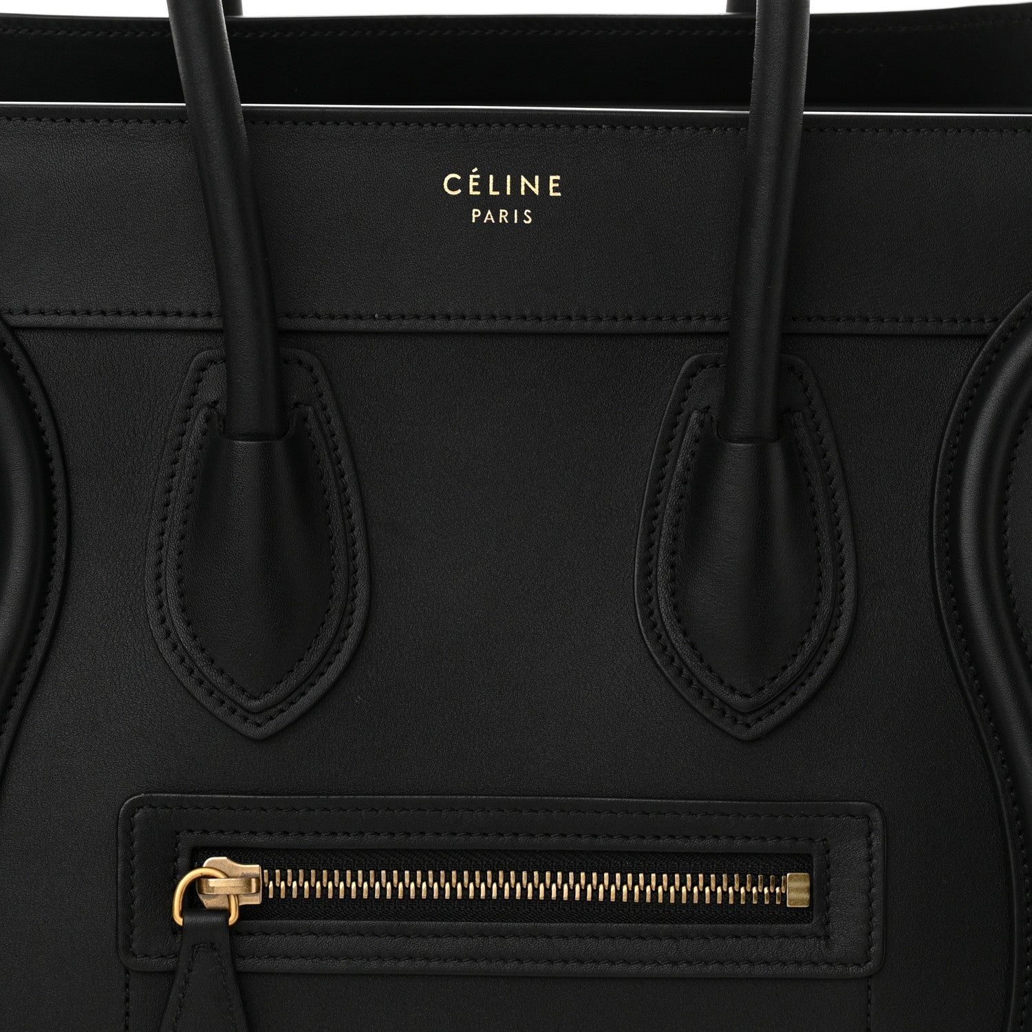 Celine Smooth Calfskin Micro Luggage Black 7 of 10