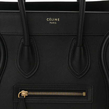 Celine Smooth Calfskin Micro Luggage Black 7 of 10