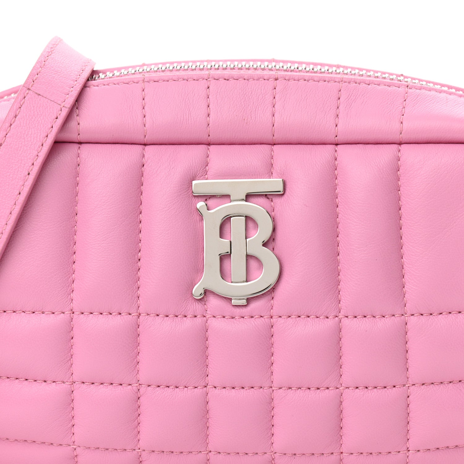 Burberry Lambskin Quilted Mini Lola Camera Bag Primrose Pink 7 of 9