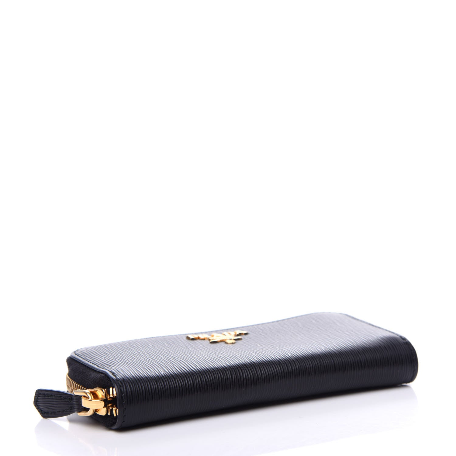 Prada Vitello Move Zip Around Key Holder Black 4 of 7