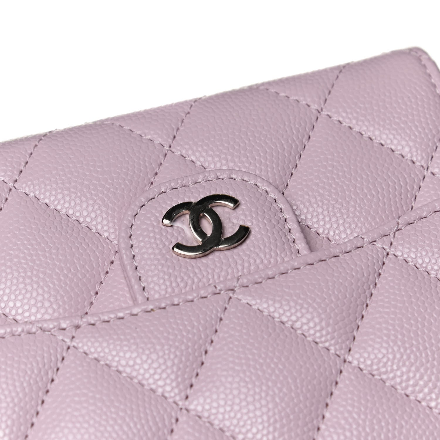 Chanel Caviar Quilted Compact Flap Wallet Light Pink 9 of 10