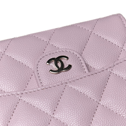 Chanel Caviar Quilted Compact Flap Wallet Light Pink 9 of 10