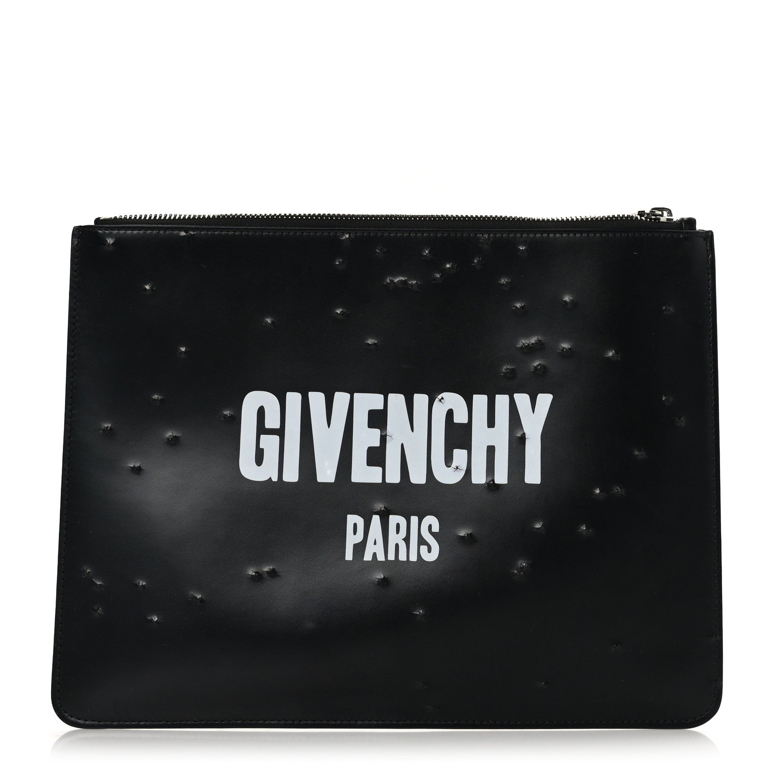 Givenchy Calfskin Logo Zip Pouch Black 1 of 6