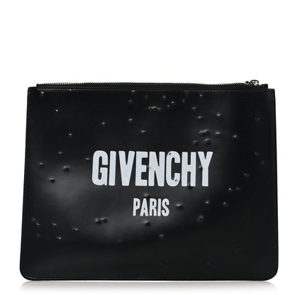 Givenchy Calfskin Logo Zip Pouch Black 1 of 6