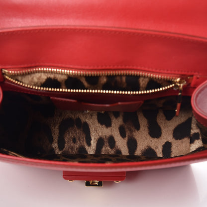 Dolce & Gabbana Calfskin Embellished Small Lucia Top Handle Bag Rosso 5 of 10