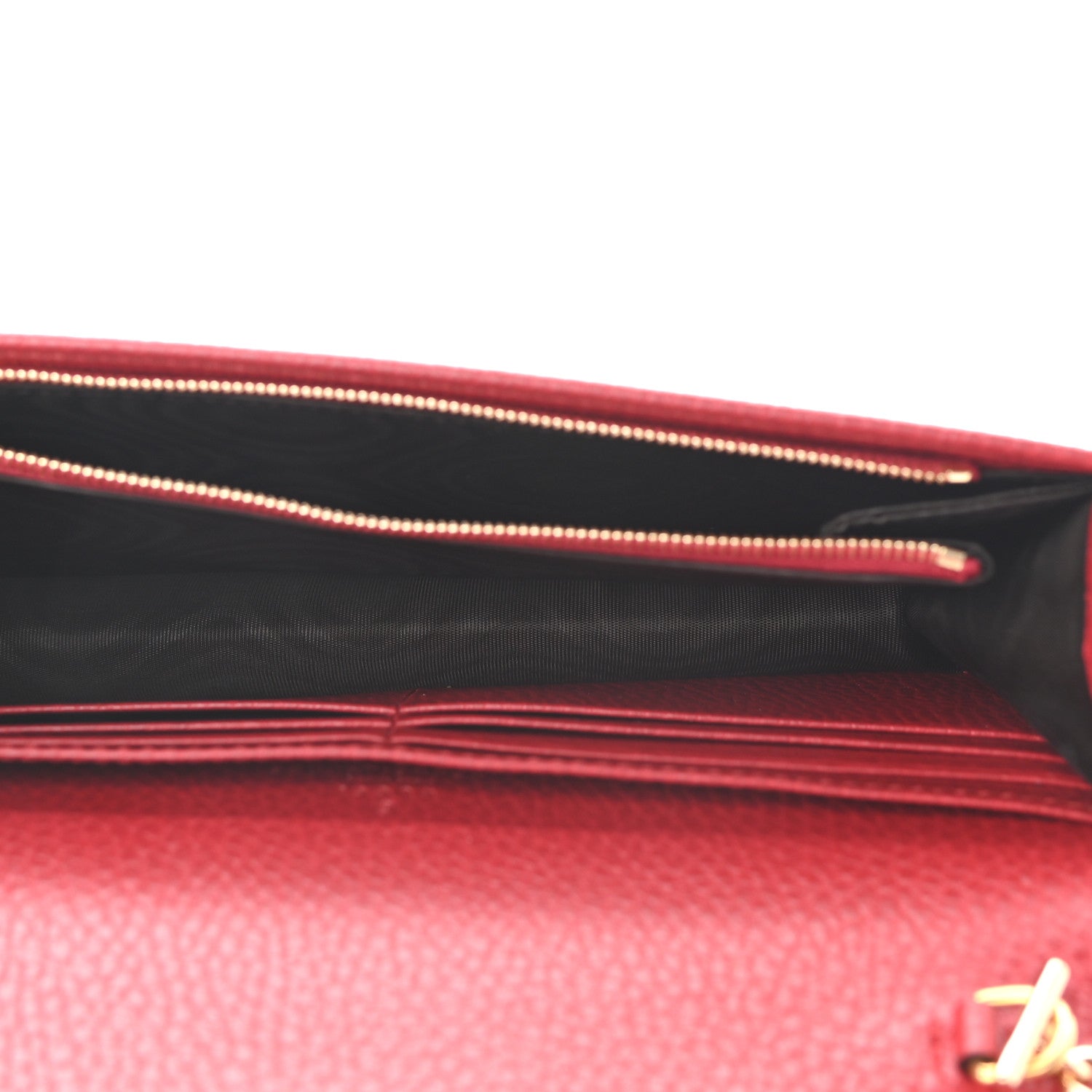 Gucci Dollar Calfskin Mini GG Marmont Chain Wallet Hibiscus Red 5 of 11