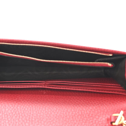 Gucci Dollar Calfskin Mini GG Marmont Chain Wallet Hibiscus Red 5 of 11