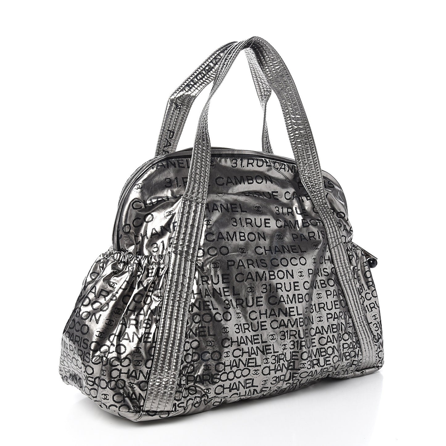 Lacquered Canvas Medium Unlimited Tote Argent Fonce