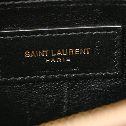 Saint Laurent Calfskin Y Quilted Monogram Small Loulou Chain Satchel Dark Beige 7 of 11