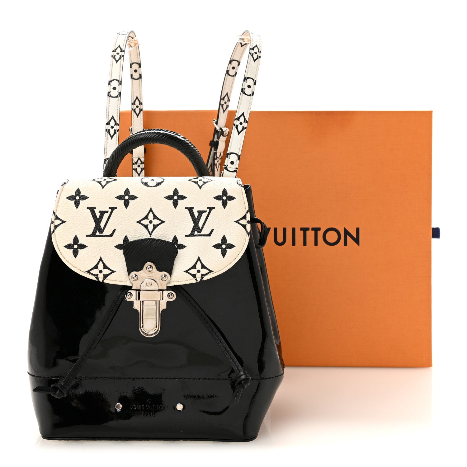 black patent mini backpack Madpax Got Your Spike Travel | Edgy Faux Leather Bag with Spikes, Compact Design, Durable & Water-Resistant | Ideal for Everyday Use, or Work for ultimate ease of carry. Louis Vuitton - Hot Springs