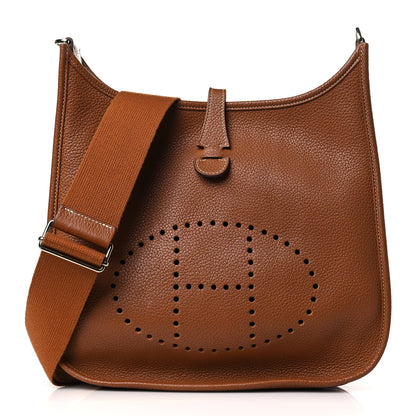 Hermes Taurillon Clemence Evelyne III PM Gold 1 of 10