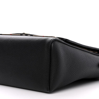 Burberry Grainy Calfskin Vintage Check Note Crossbody Bag Black 9 of 15