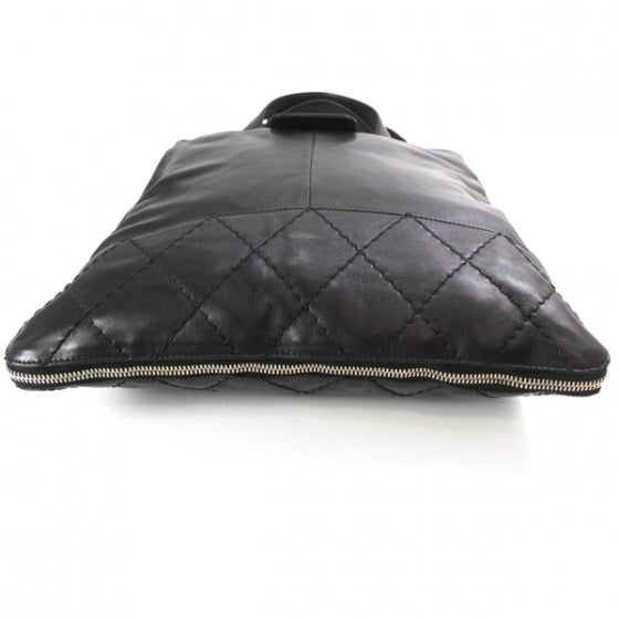 Chanel Lambskin Messenger Tote Black 4 of 12