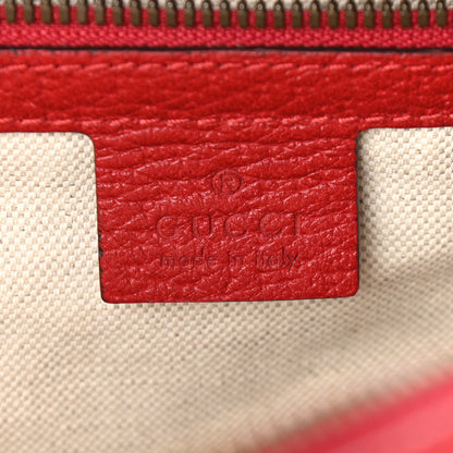 Gucci GG Supreme Monogram Web Bosco Patch Dome Backpack Beige Malva Hibiscus Red 6 of 10