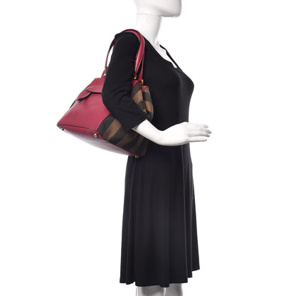 Fendi Pequin Vitello Magnetic Top Satchel Tobacco Amarena 2 of 19