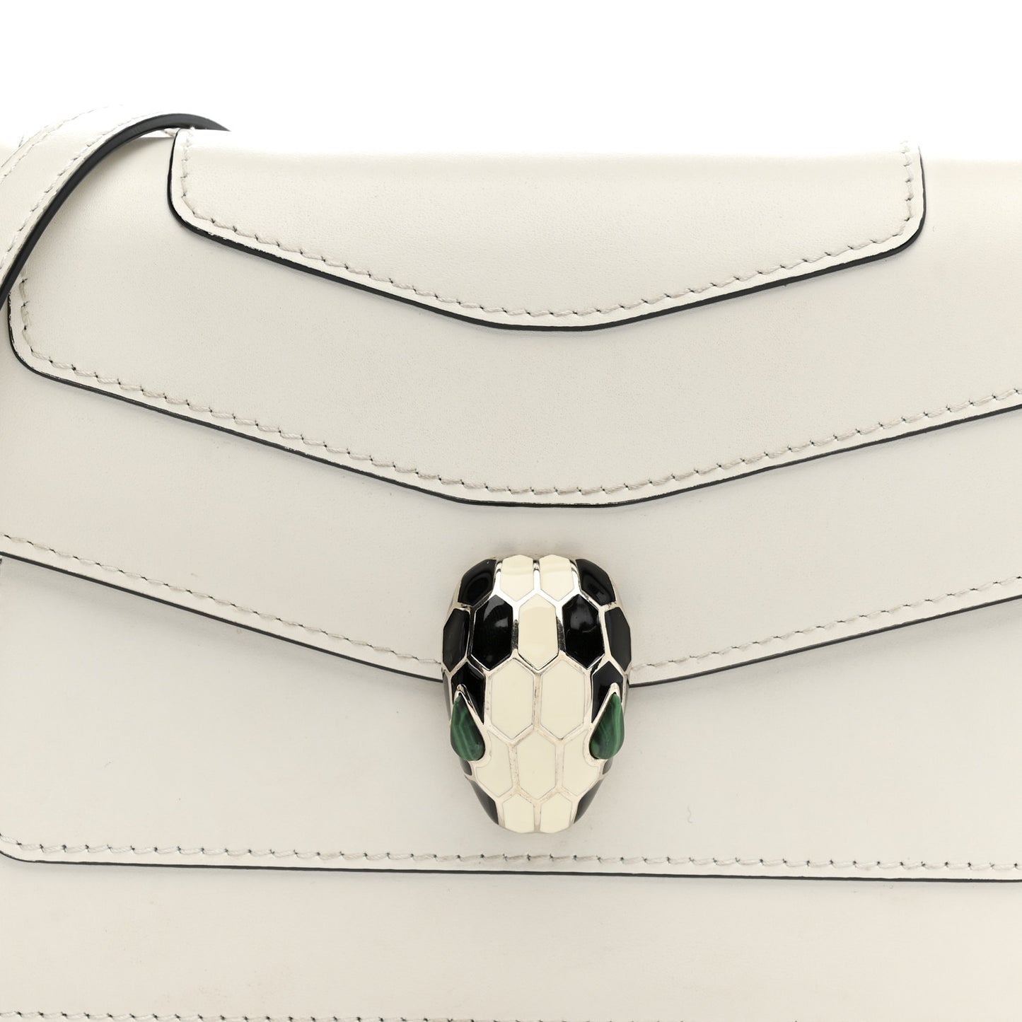 Calfskin Serpenti Forever Crossbody Bag White Agate