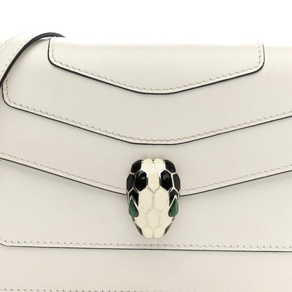 Bulgari Calfskin Serpenti Forever Crossbody Bag White Agate 9 of 15
