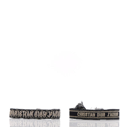 Christian Dior Woven Cotton J'Adior Friendship Bracelet Set Navy 4 of 4