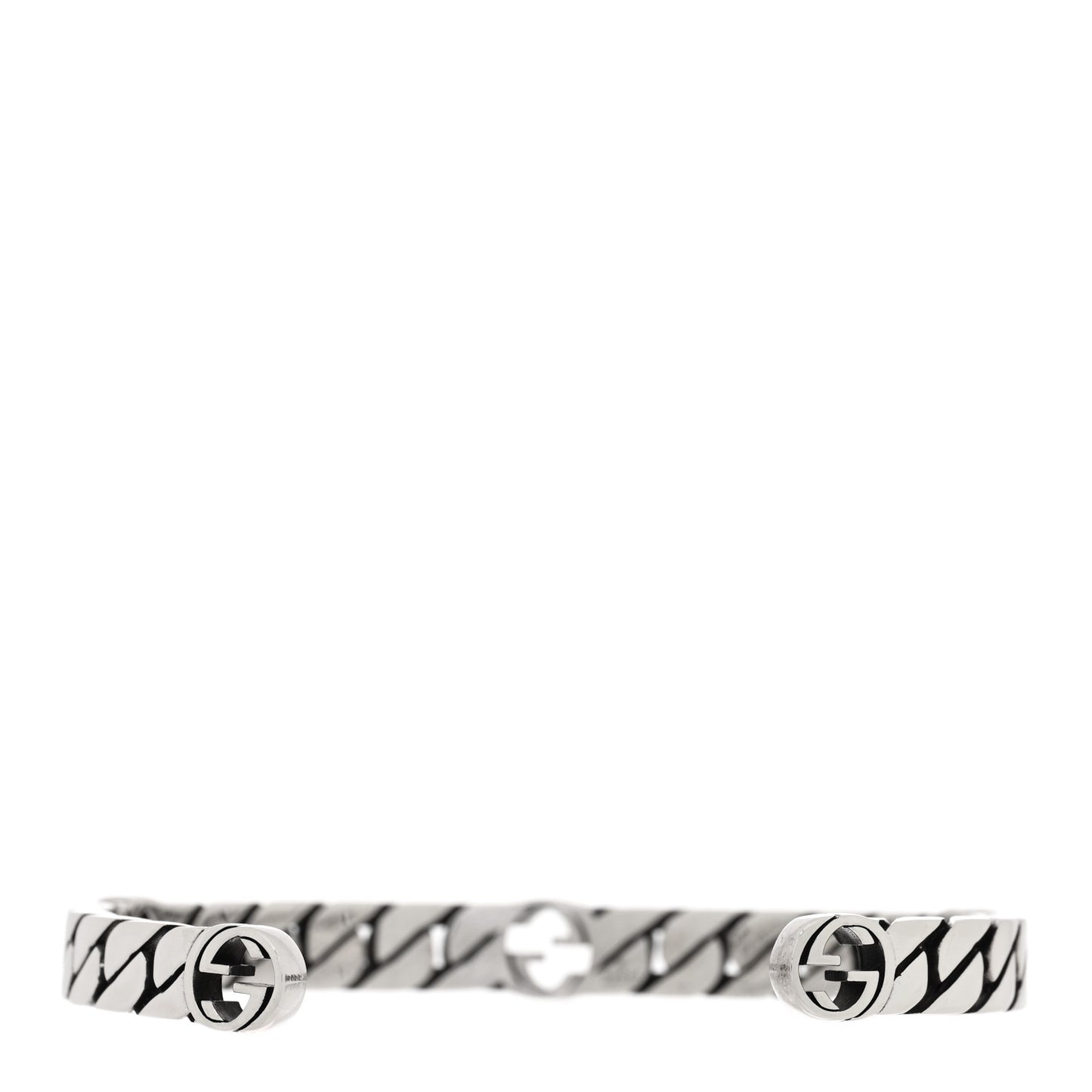 Sterling Silver Interlocking G Cuff Bracelet