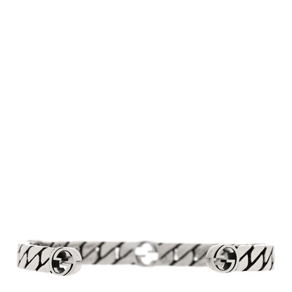 Gucci Sterling Silver Interlocking G Cuff Bracelet 2 of 4