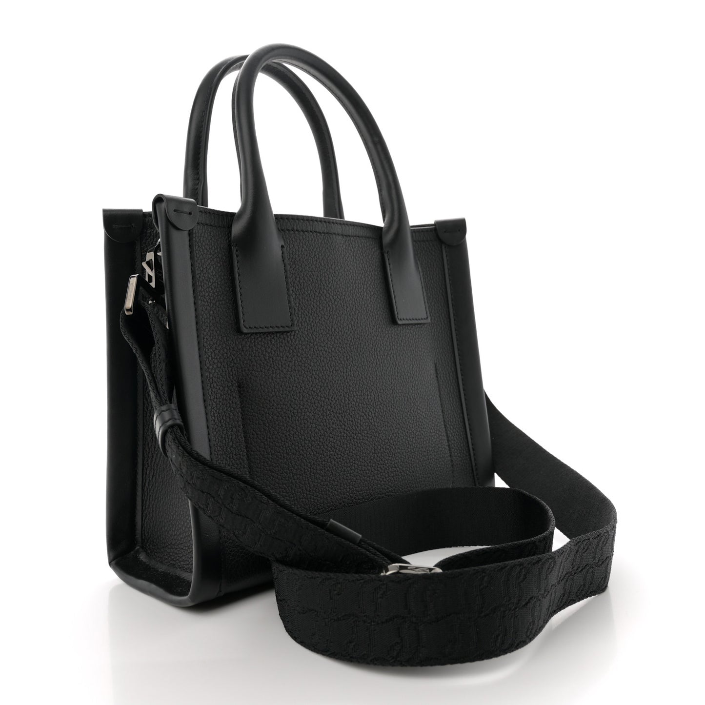 Grained Calfskin Mini By My Side Tote Black