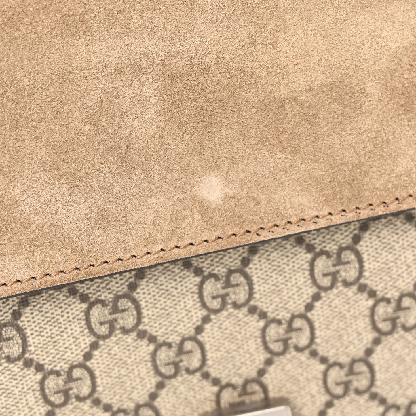 GG Supreme Monogram Small Dionysus Shoulder Bag Taupe