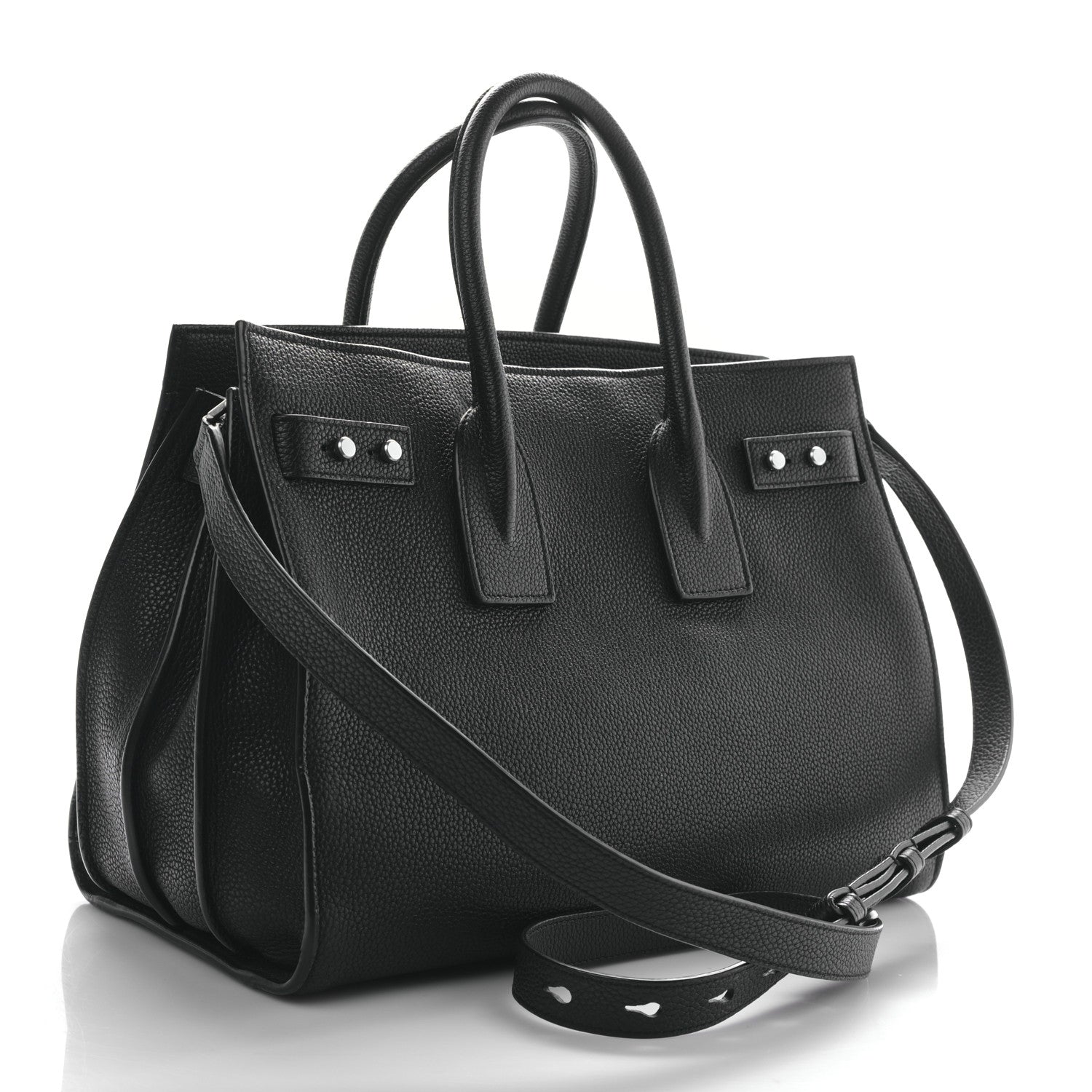 Saint Laurent Grained Calfskin Small Supple Sac De Jour Black 3 of 8