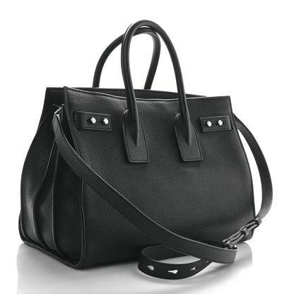 Saint Laurent Grained Calfskin Small Supple Sac De Jour Black 3 of 8