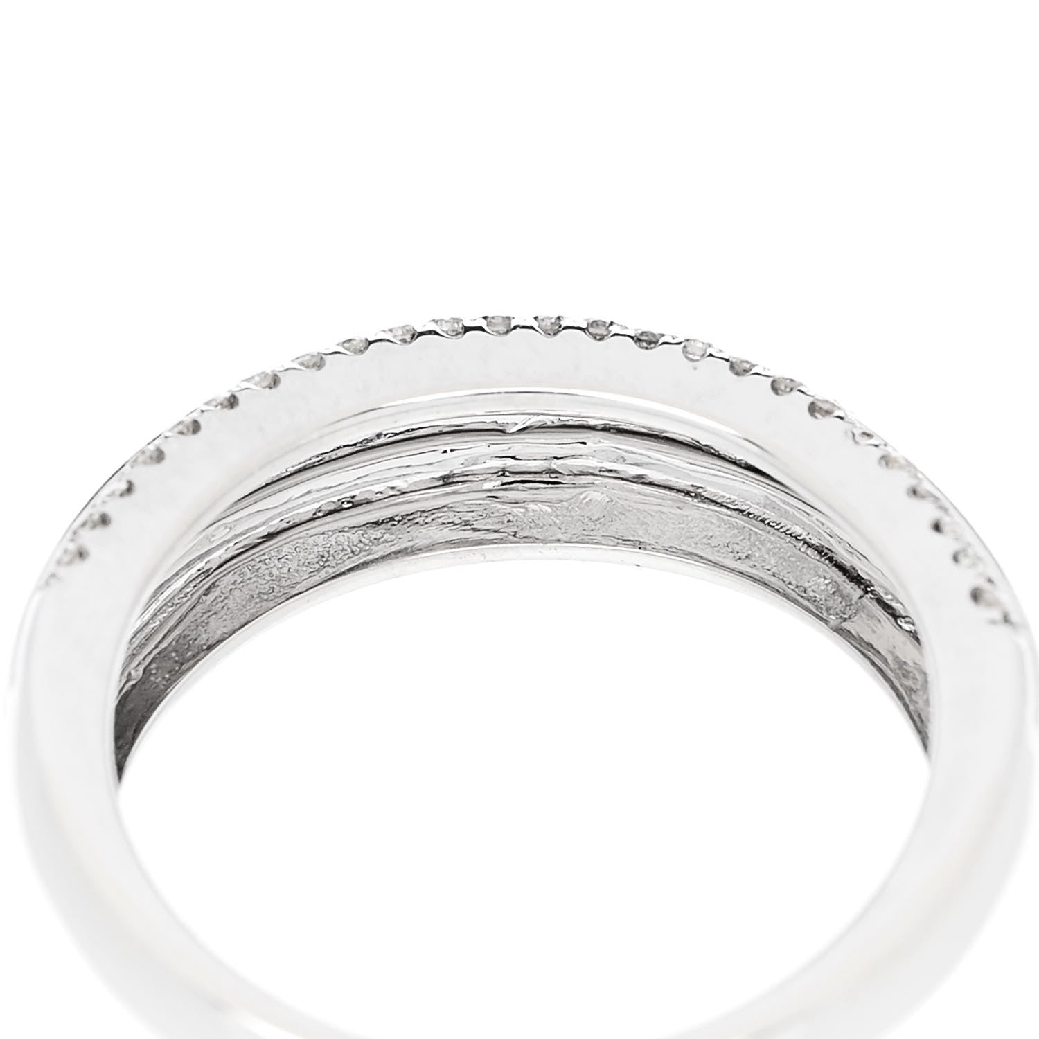 Parker & West by FASHIONPHILE 18K White Gold Diamond .24ctw 3 Row Pave Band Ring 53 6.25 8 of 13