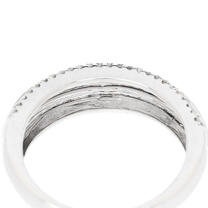 Parker & West by FASHIONPHILE 18K White Gold Diamond .24ctw 3 Row Pave Band Ring 53 6.25 8 of 13