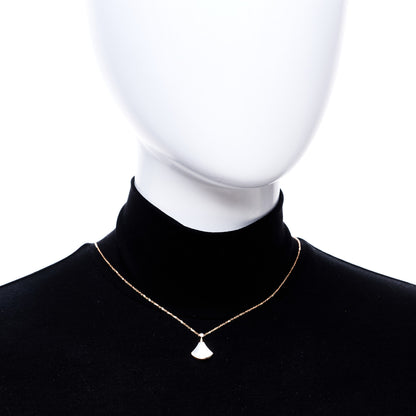 Bulgari 18K Rose Gold Diamond Mother of Pearl Small Divas' Dream Pendant Necklace 2 of 7