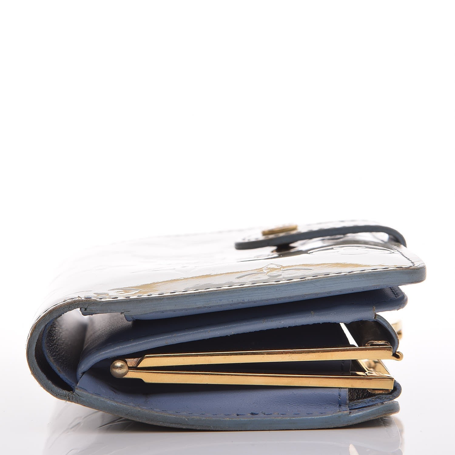 Louis Vuitton Vernis French Purse Wallet Blue 10 of 10