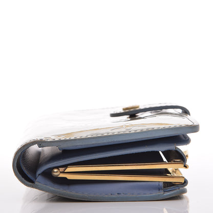 Louis Vuitton Vernis French Purse Wallet Blue 10 of 10
