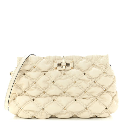 Valentino Garavani Nappa Spikeme Clutch Ivory 1 of 9