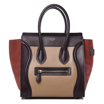 Celine Smooth Calfskin Suede Micro Tri-Color Luggage Beige 1 of 10