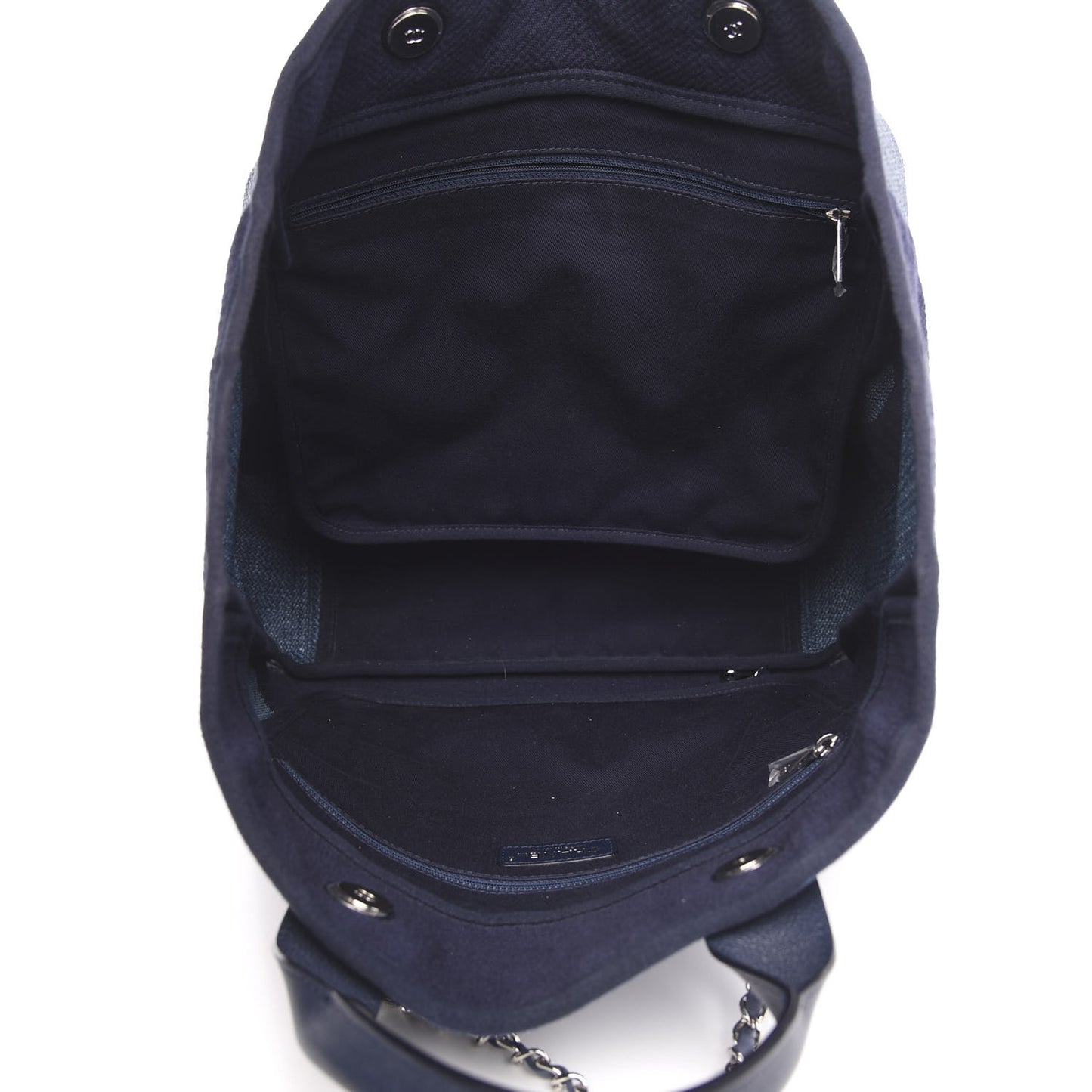 Canvas Large Shopping Tote Dark Blue