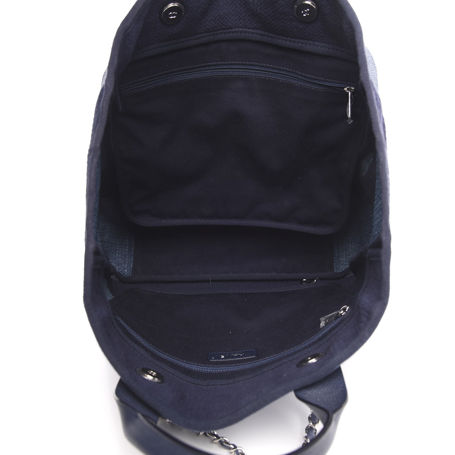 Chanel Canvas Large Shopping Tote Dark Blue 6 of 11