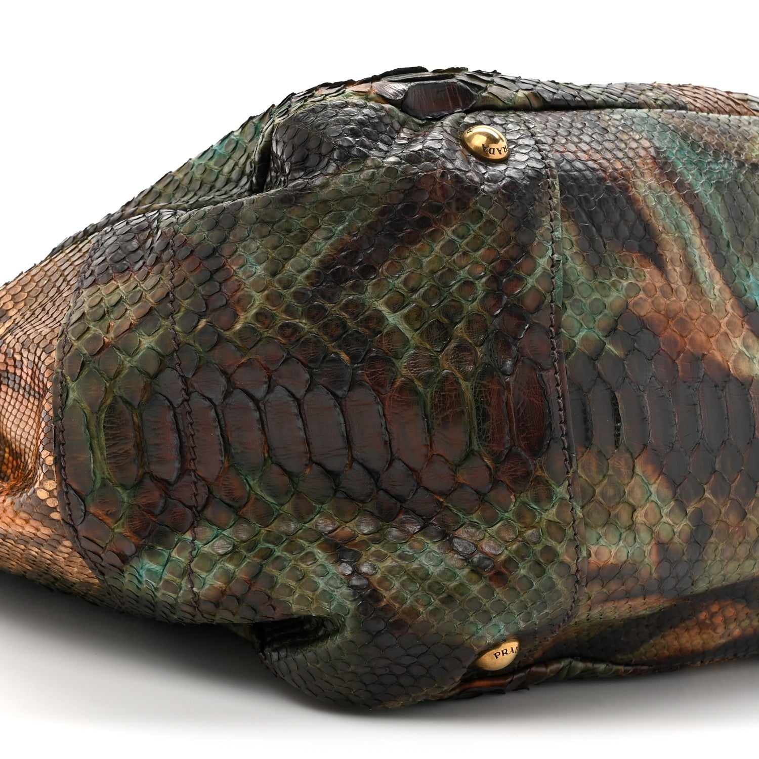 Prada Snakeskin Front Pocket Tote Multicolor 9 of 10