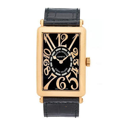 Franck Muller 18K Rose Gold Alligator 30mm Long Island Automatic Watch Black 1000SC 1 of 4