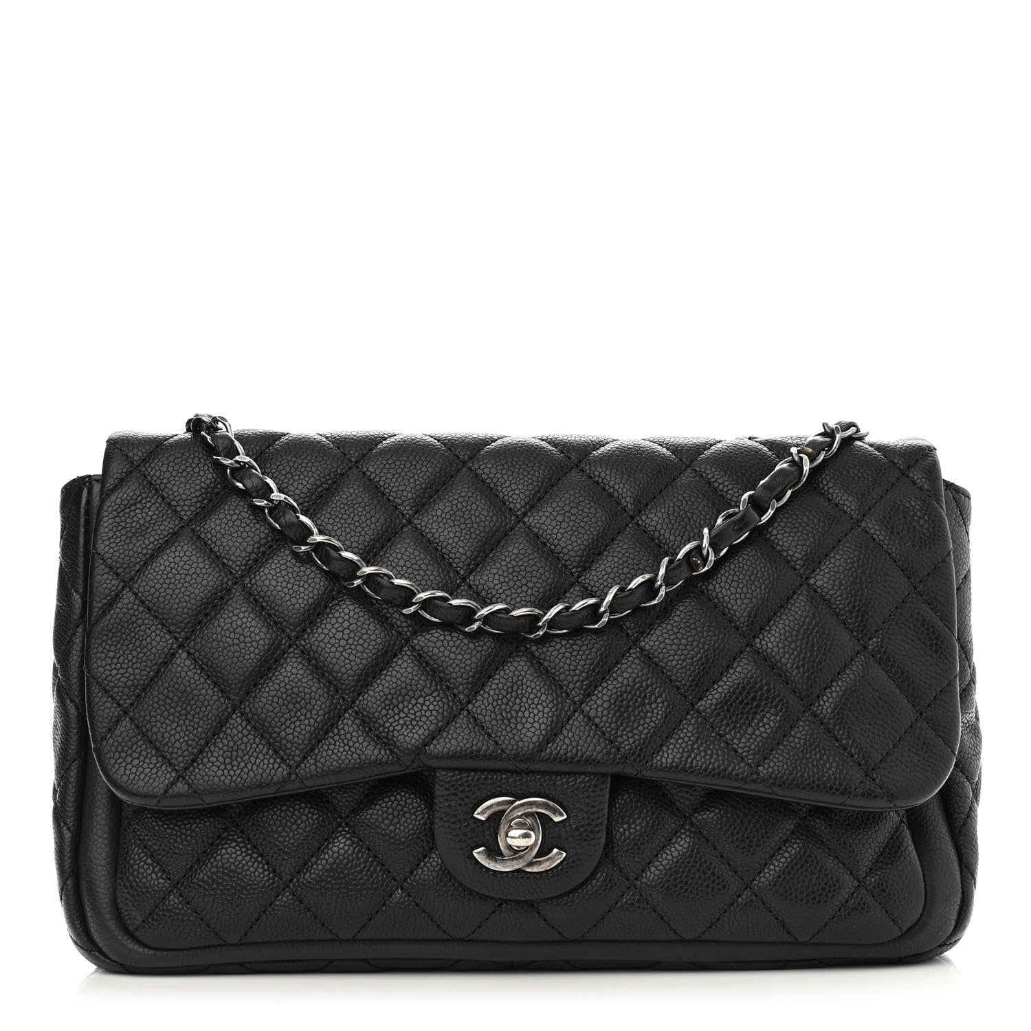 Chanel Caviar Quilted Large Now and Forever Flap Black 1 of 11