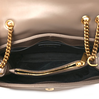 Saint Laurent Calfskin Y Quilted Monogram Small Loulou Chain Satchel Taupe 5 of 10