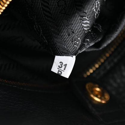 Prada Vitello Daino Side Pocket Hobo Black 7 of 10