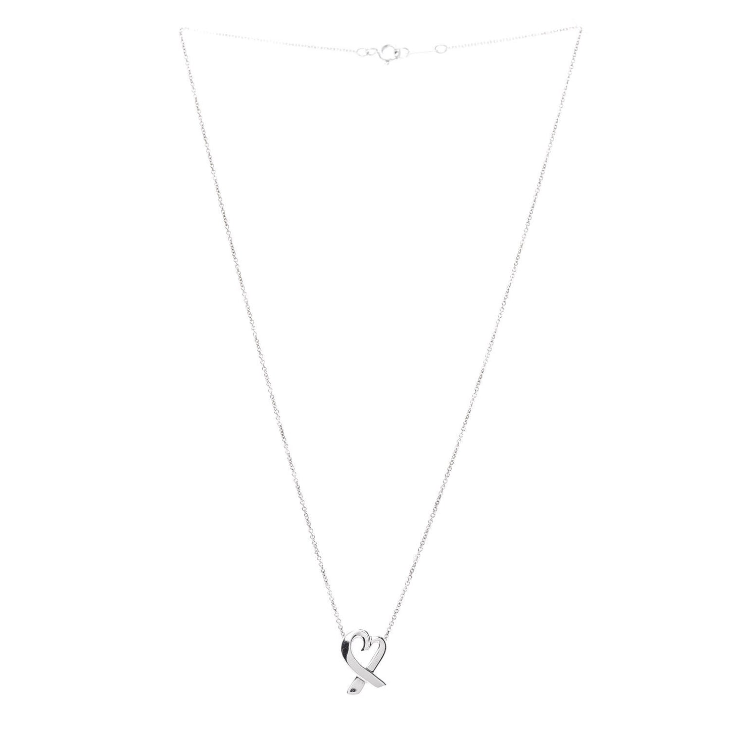 Sterling Silver Small Paloma Picasso Loving Heart Pendant Necklace
