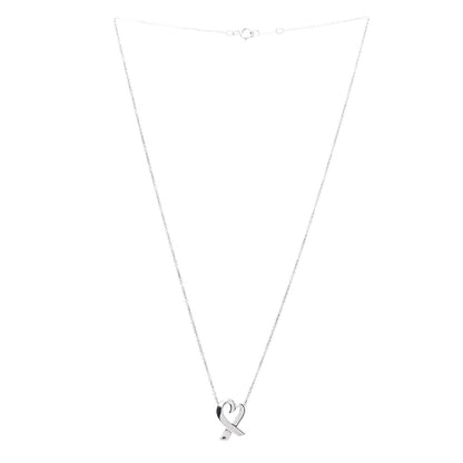 Tiffany Sterling Silver Small Paloma Picasso Loving Heart Pendant Necklace 3 of 7