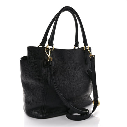Prada Vitello Daino Side Pocket Tote Black 3 of 10